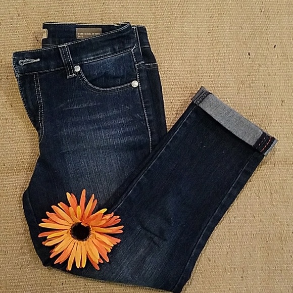 Nine West Denim - Nine West Vintage BOHO Capris Jeans Rolled